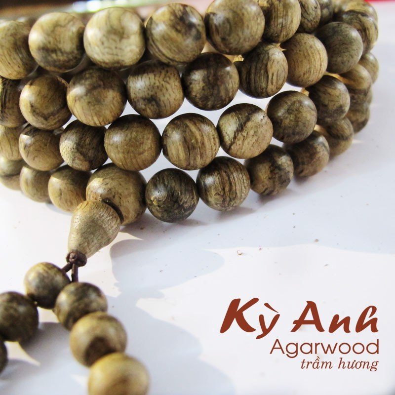 Chuỗi 108 Hạt, 8mm Trầm Hương Philippine