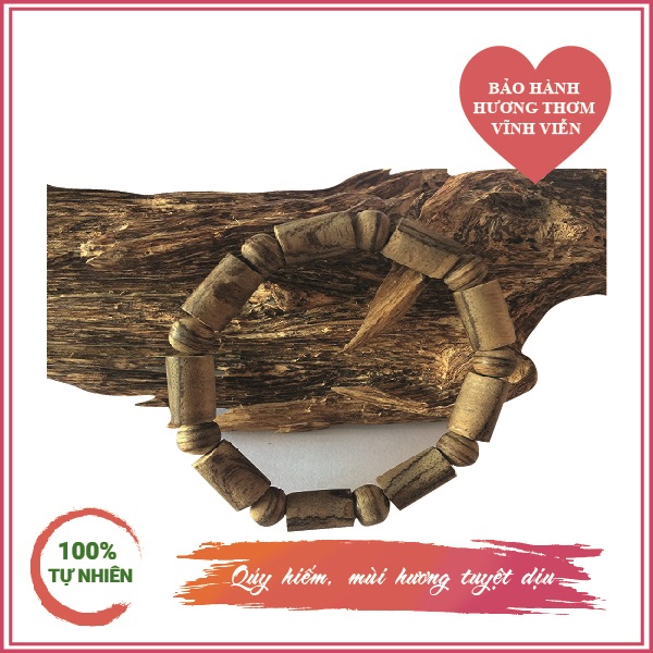 Vòng tay trầm hương đốt trúc - VT014