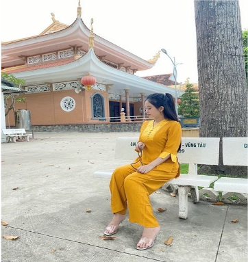 Đồ lam đi Chùa (Ngọc Linen)- Size M