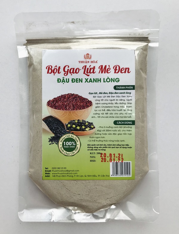 Bột Gạo Lứt Mè Đen Đậu Đen