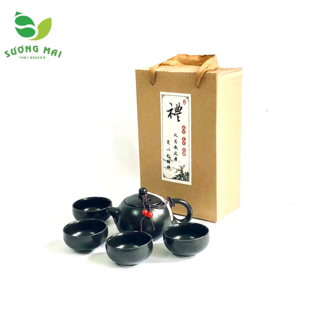 Bộ ấm chén pha trà sứ 5 món