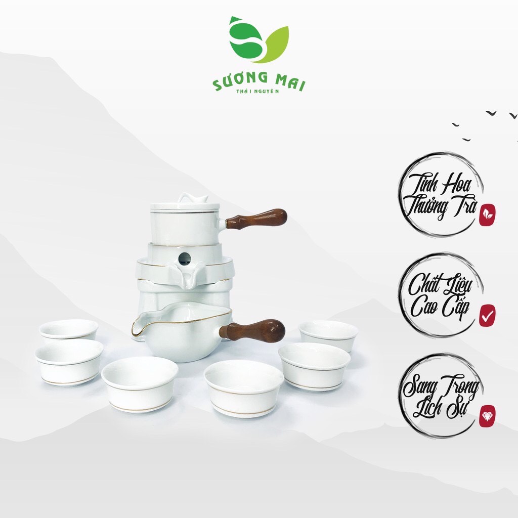 Bộ ấm chén pha trà cối xay 9 món SM015