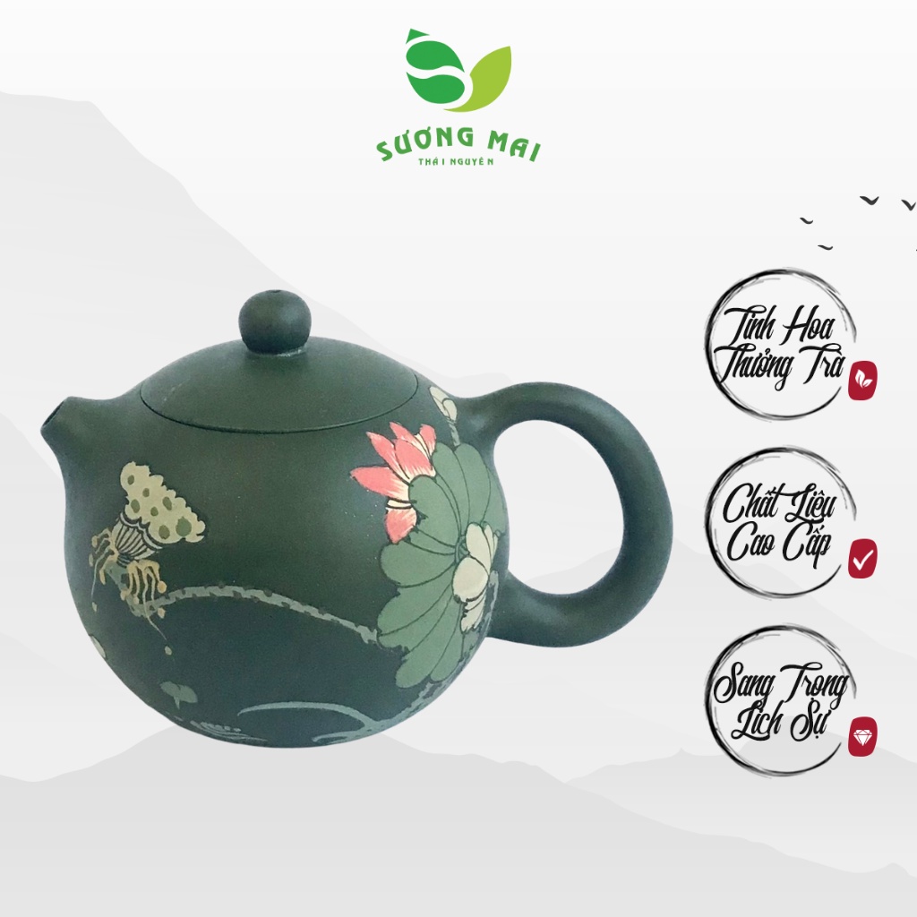 Ấm Tây Thi lục sa Sen Vịt 200ml