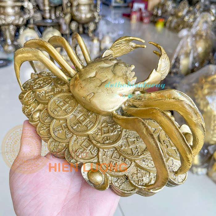 Tượng Cua Chiêu Tài Bằng Đồng