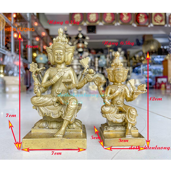 Tượng Phật Tứ Diện Bằng Đồng Nhỏ