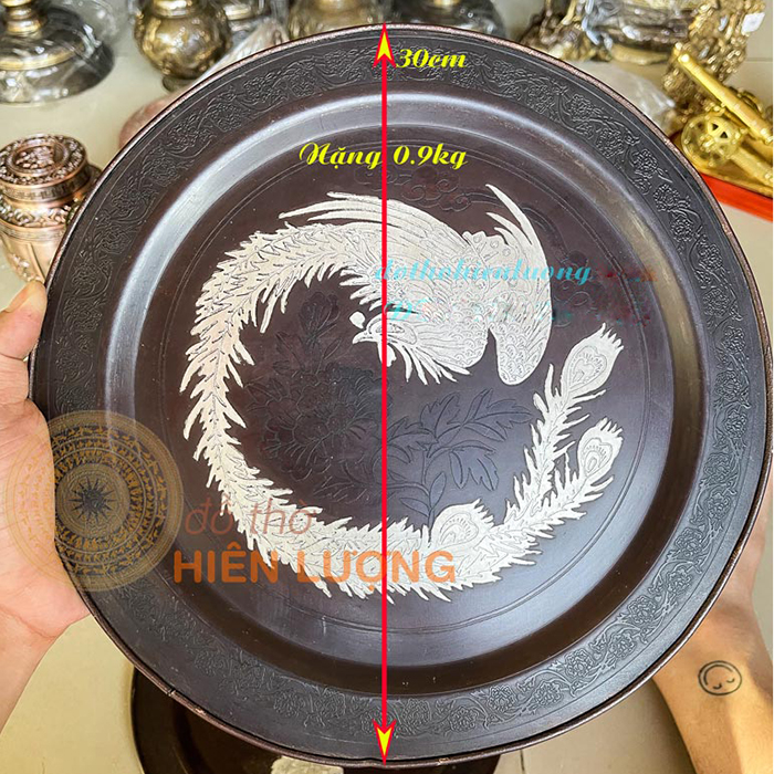 Đĩa Hoa Quả Khảm Bạc Mẫu 1