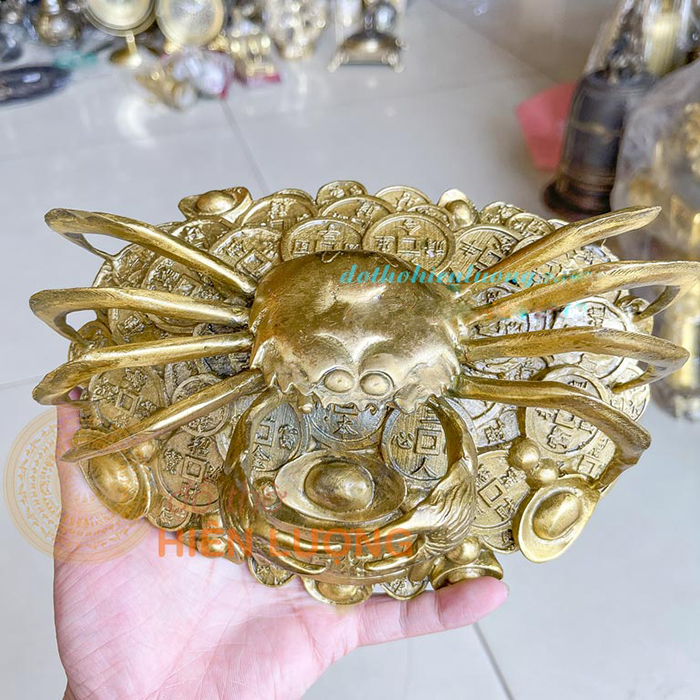 Tượng Cua Chiêu Tài Bằng Đồng
