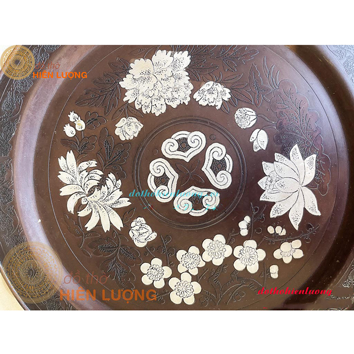 Đĩa Hoa Quả Khảm Bạc Mẫu 2