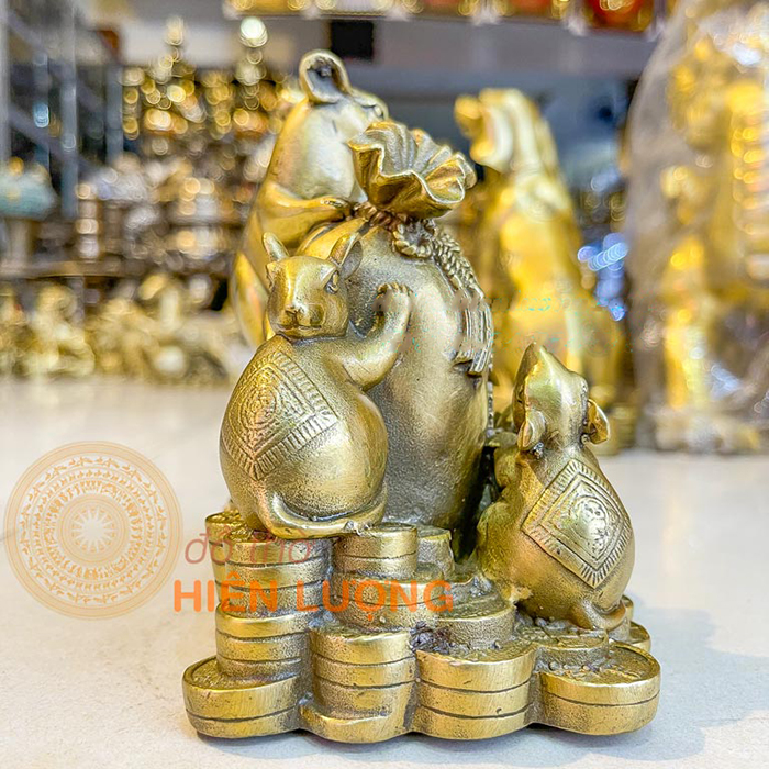 Tượng Chuột Ngũ Phúc Bằng Đồng