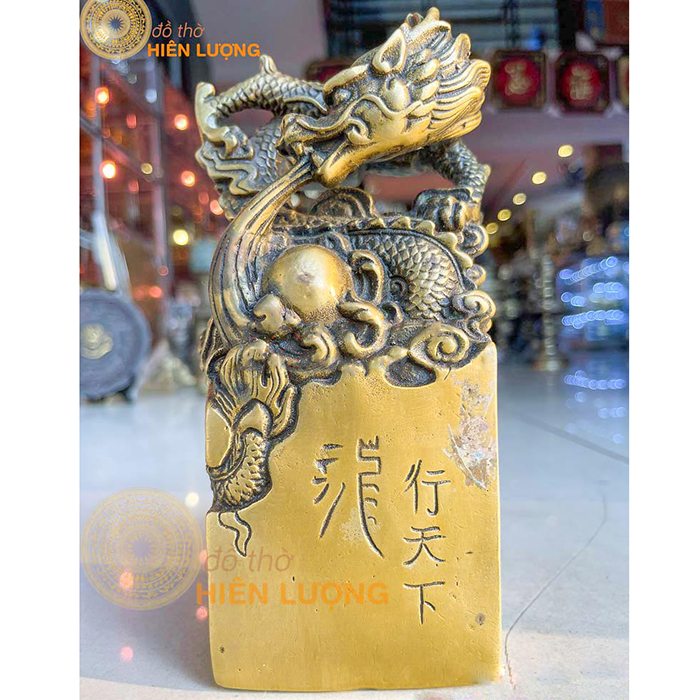 Ấn Rồng Nhả Ngọc Bằng Đồng