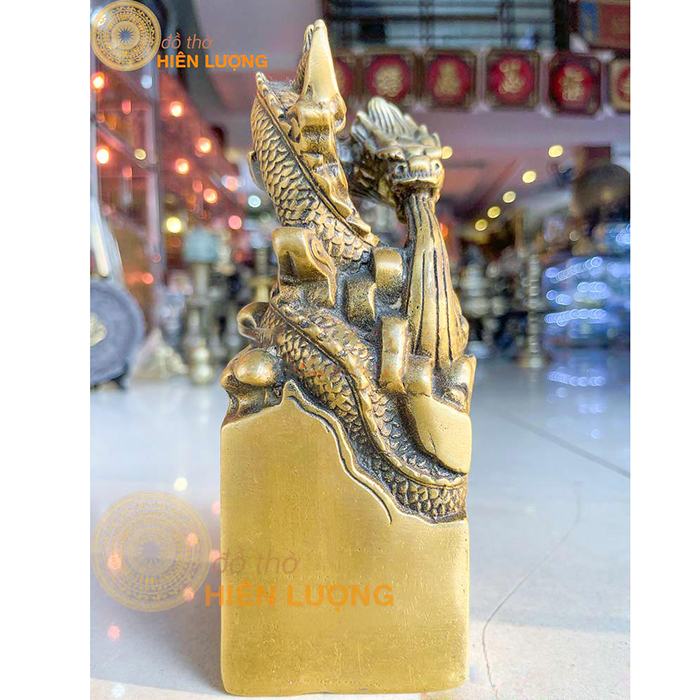 Ấn Rồng Nhả Ngọc Bằng Đồng