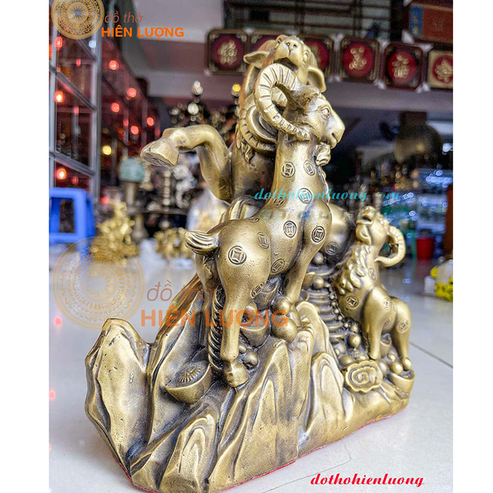 Tượng Tam Dương Bằng Đồng Phong Thủy