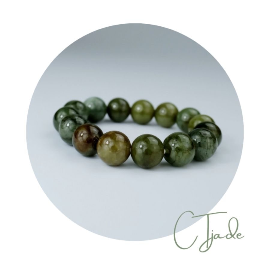 2105109 Trang sức phong thủy hộ mệnh CTjade vòng tay đá Cẩm thạch thiên nhiên