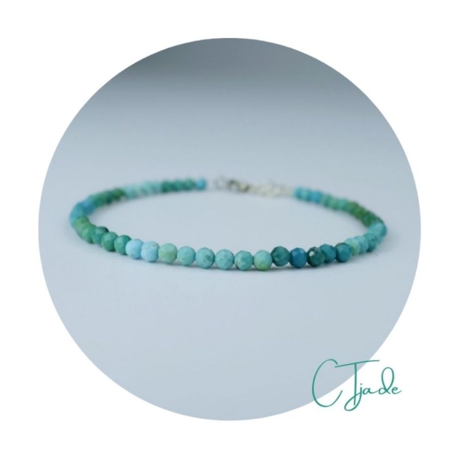 2105149 - Trang sức phong thủy hộ mệnh bình an vòng tay đá Lam ngọc Turquoise CTjade 