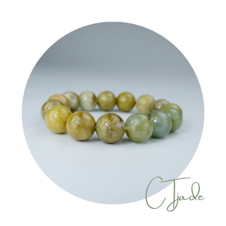 2105104 Trang sức phong thủy hộ mệnh CTjade vòng tay đá Cẩm thạch thiên nhiên