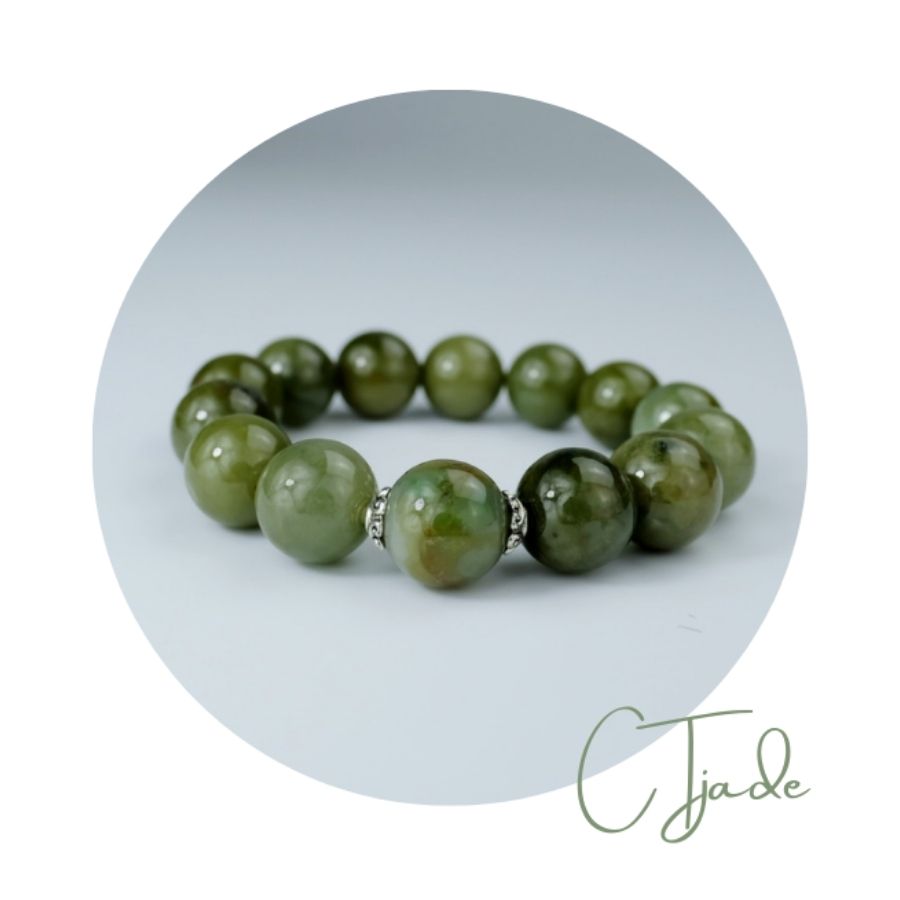 2105108 Trang sức phong thủy hộ mệnh CTjade vòng tay đá Cẩm thạch thiên nhiên