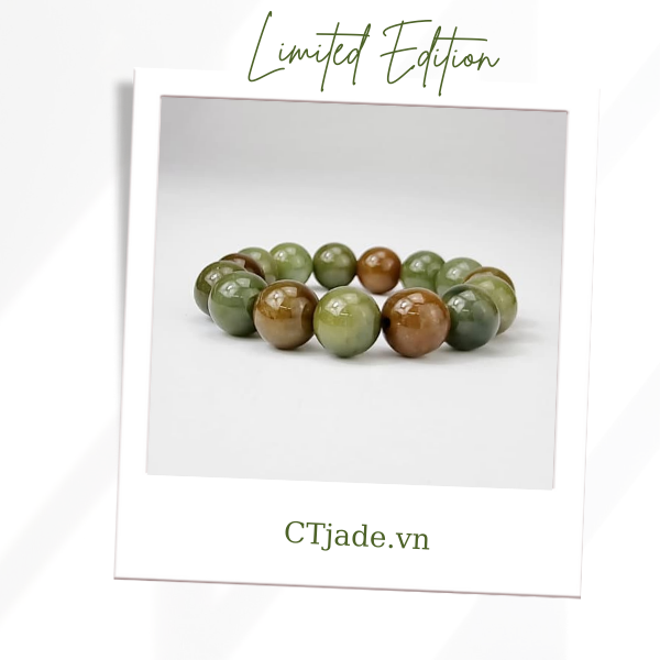 2110139 Trang sức phong thủy hộ mệnh CTjade vòng tay đá Cẩm thạch thiên nhiên