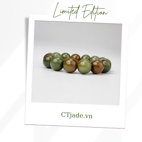 2110139 Trang sức phong thủy hộ mệnh CTjade vòng tay đá Cẩm thạch thiên nhiên