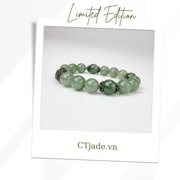2110134  Trang sức phong thủy hộ mệnh CTjade vòng tay đá Cẩm thạch thiên nhiên