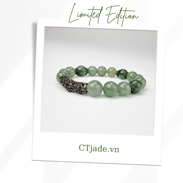 2110134  Trang sức phong thủy hộ mệnh CTjade vòng tay đá Cẩm thạch thiên nhiên