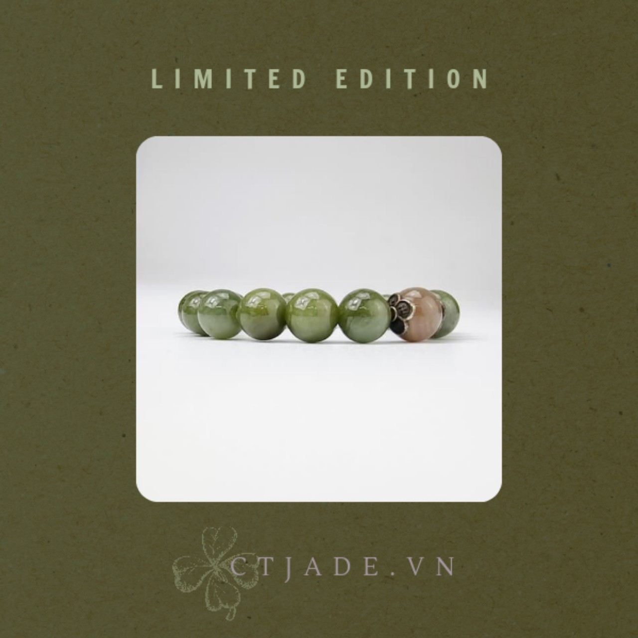 2110135 Trang sức phong thủy hộ mệnh CTjade vòng tay đá Cẩm thạch thiên nhiên