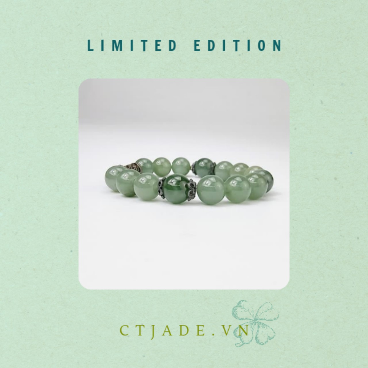 2110134  Trang sức phong thủy hộ mệnh CTjade vòng tay đá Cẩm thạch thiên nhiên