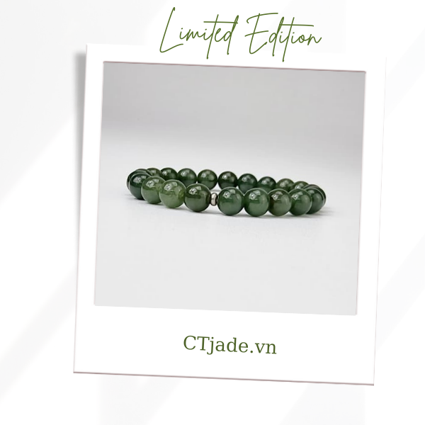 2110138 Trang sức phong thủy hộ mệnh CTjade vòng tay đá Cẩm thạch thiên nhiên