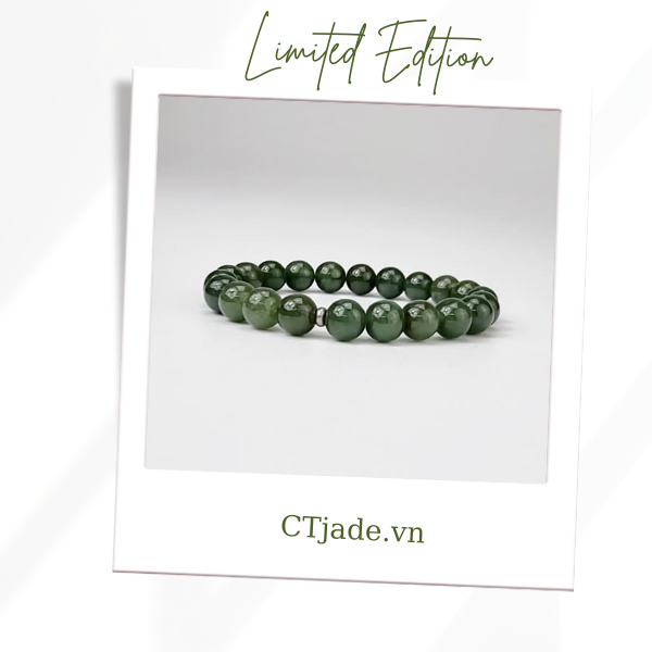 2110138 Trang sức phong thủy hộ mệnh CTjade vòng tay đá Cẩm thạch thiên nhiên