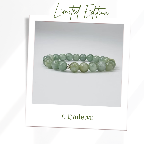 2110137 Trang sức phong thủy hộ mệnh CTjade vòng tay đá Cẩm thạch thiên nhiên