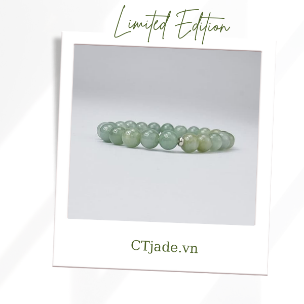 2110137 Trang sức phong thủy hộ mệnh CTjade vòng tay đá Cẩm thạch thiên nhiên
