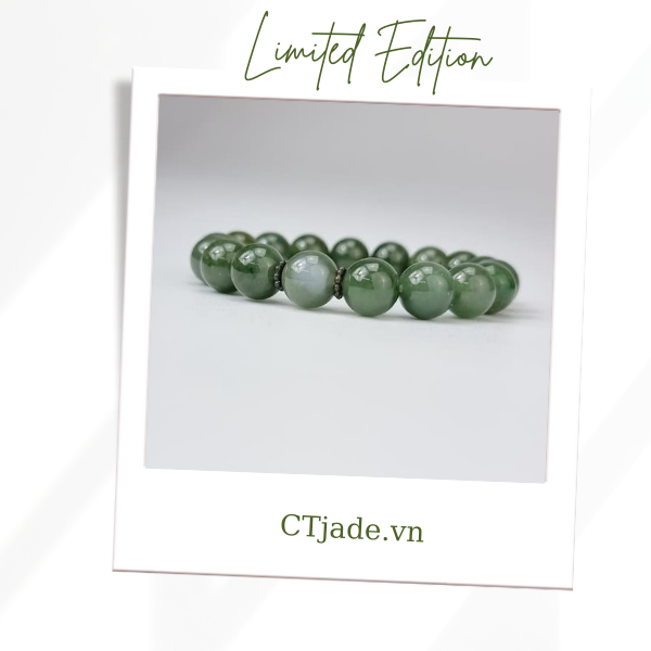 2110129 Trang sức phong thủy hộ mệnh CTjade vòng tay đá Cẩm thạch thiên nhiên