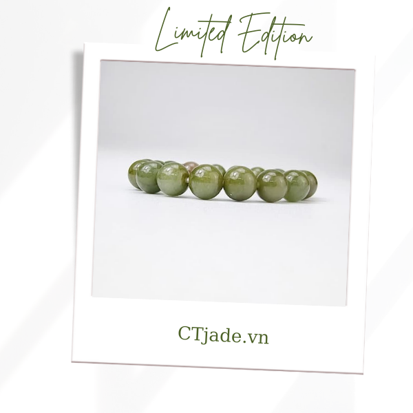 2110135 Trang sức phong thủy hộ mệnh CTjade vòng tay đá Cẩm thạch thiên nhiên