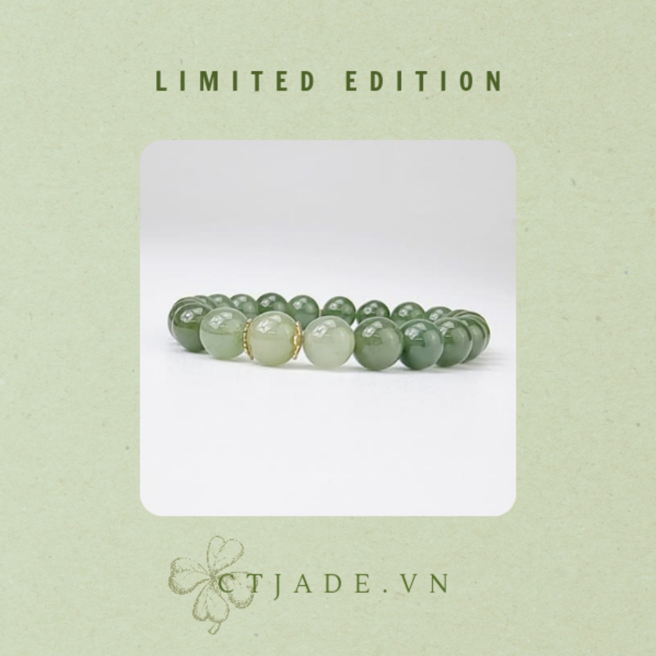 2110136 Trang sức phong thủy hộ mệnh CTjade vòng tay đá Cẩm thạch thiên nhiên