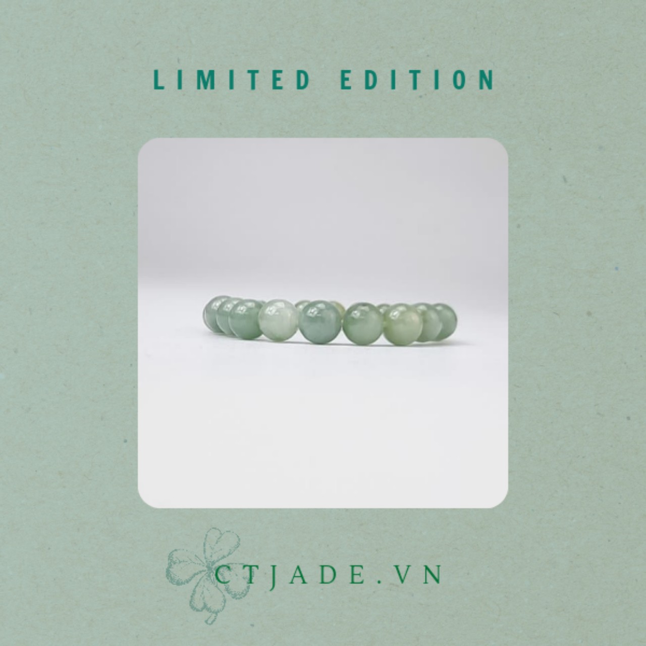 2110137 Trang sức phong thủy hộ mệnh CTjade vòng tay đá Cẩm thạch thiên nhiên
