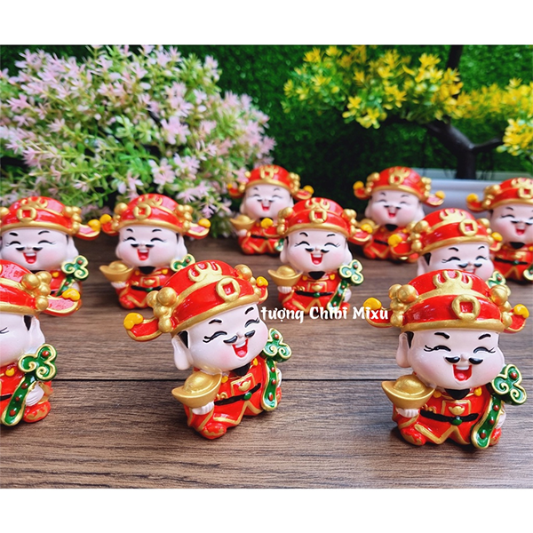 Tượng chibi Thần Tài Như Ý Cát Tường 6cm cao cấp