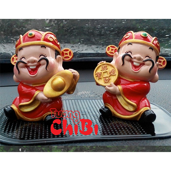 Bộ 2 Tượng Thần Tài may mắn 6cm