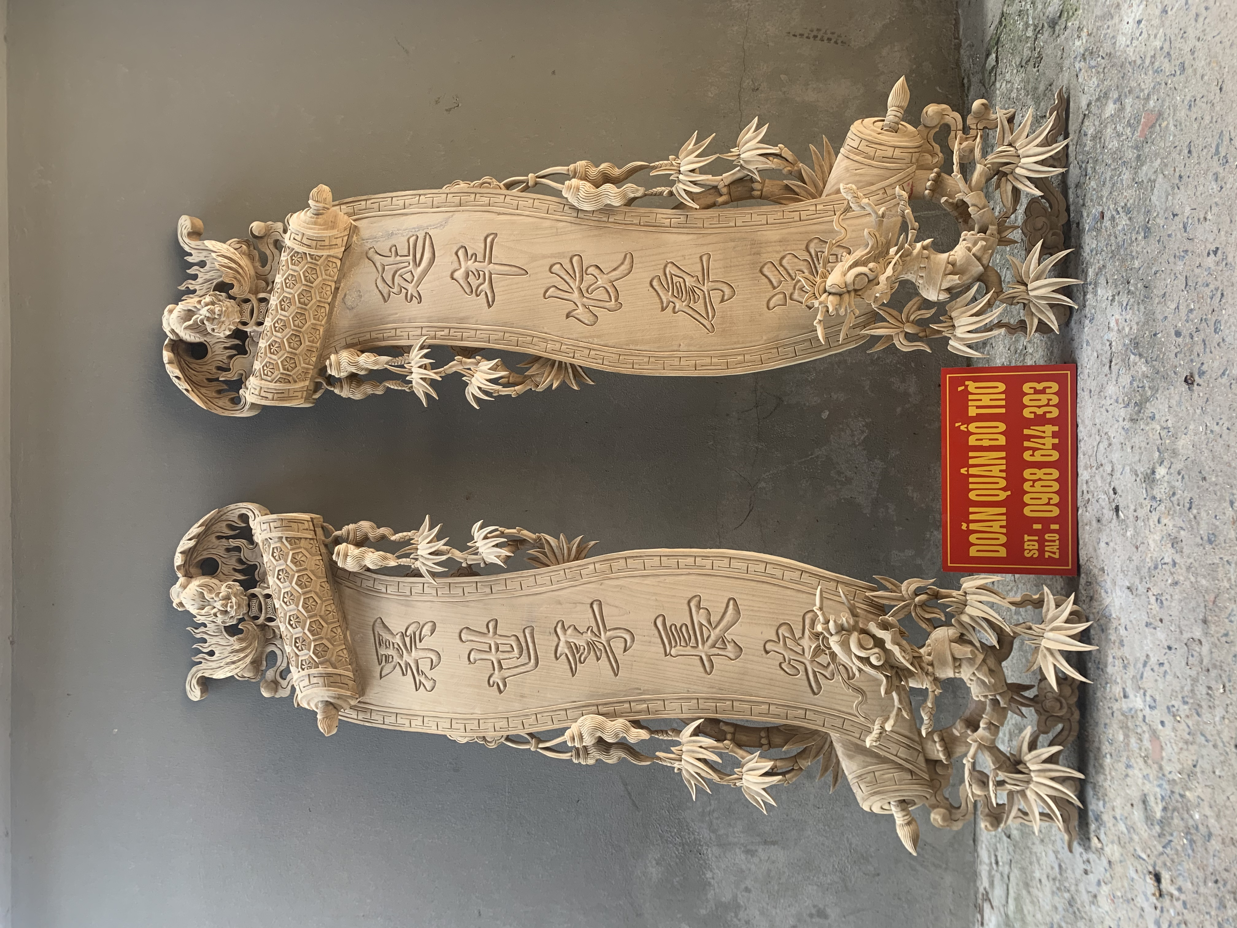 Câu đối quấn thư rồng hoá trúc