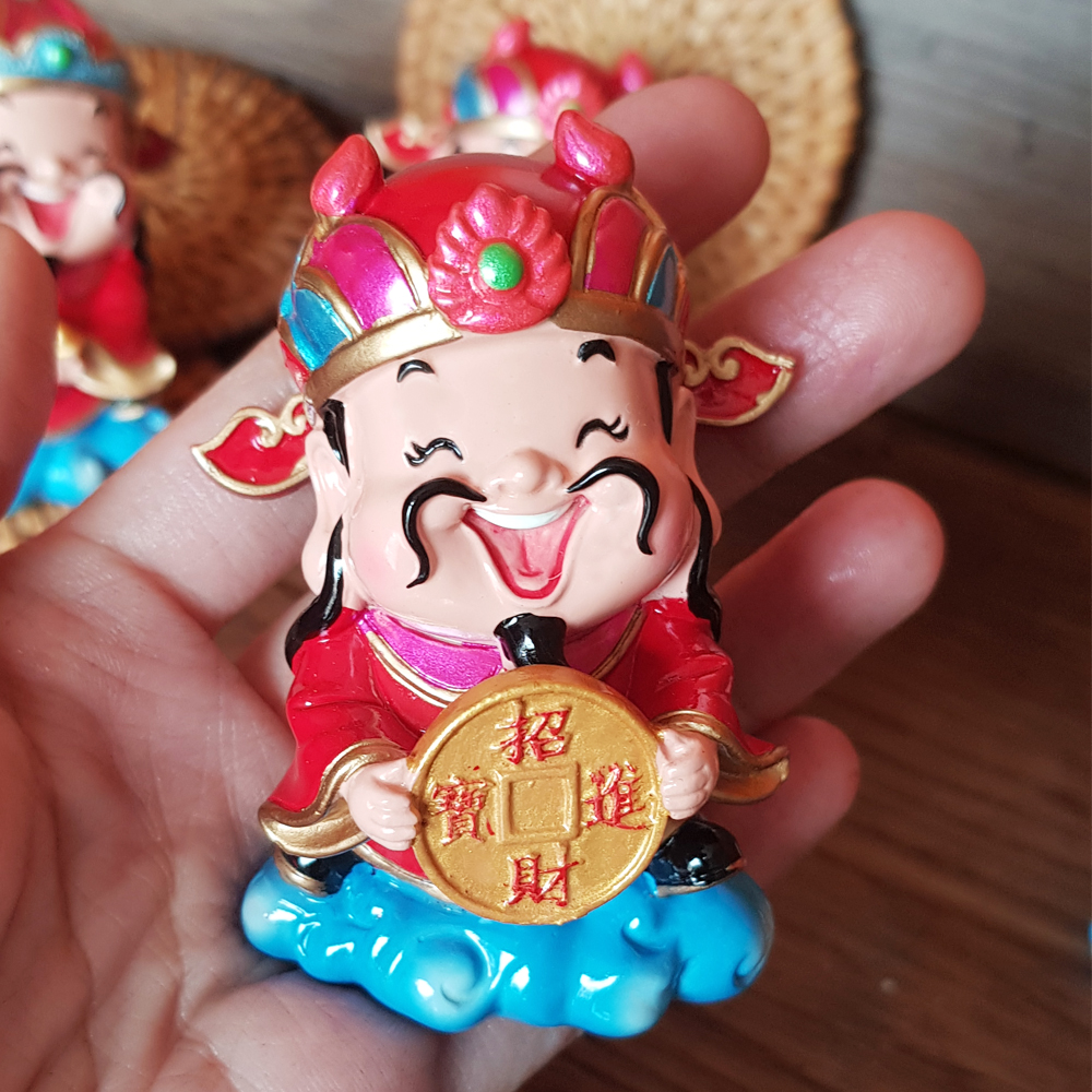 Bộ 05 tượng chibi Thần Tài 7.5cm