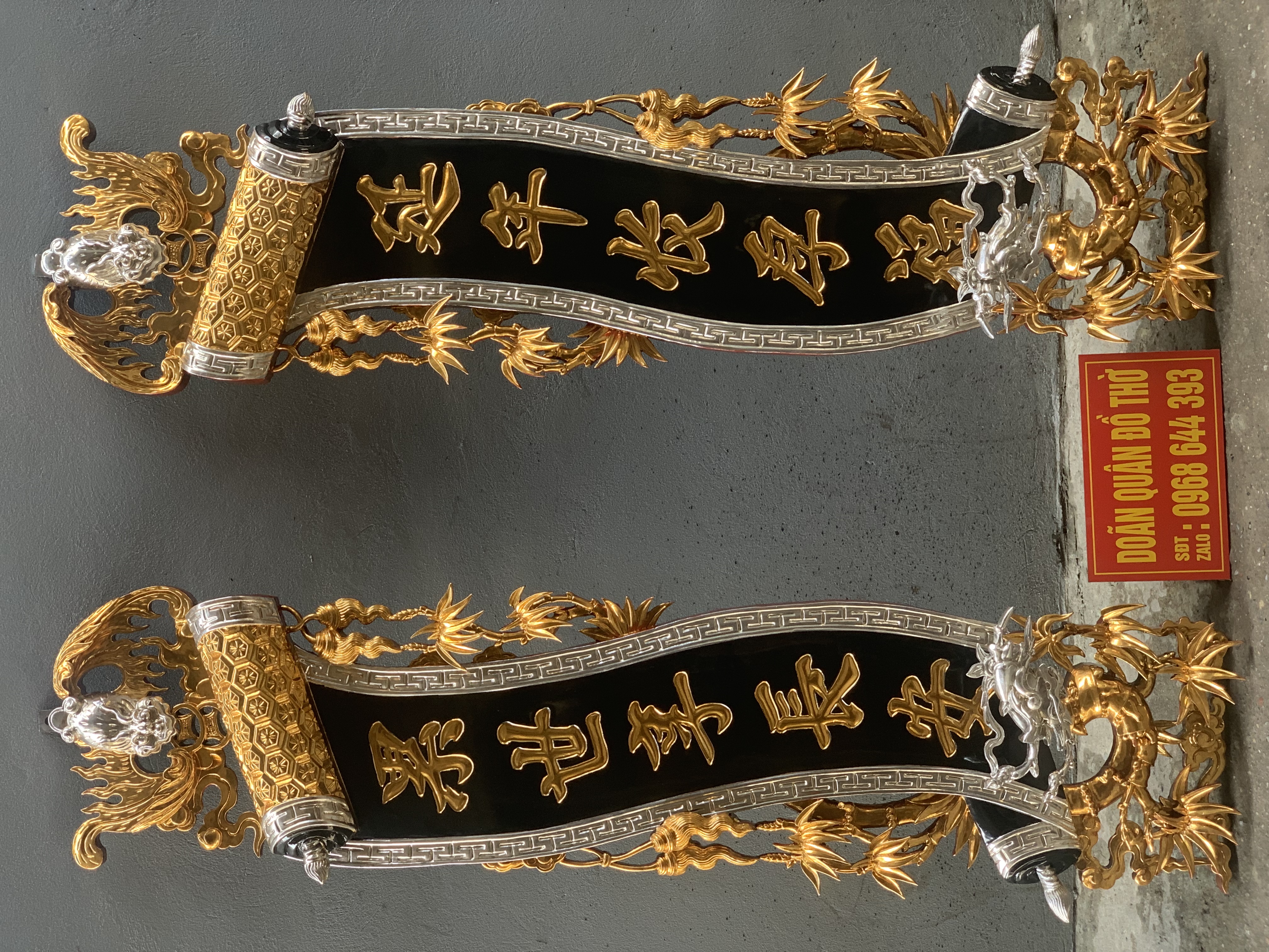 Câu đối quấn thư rồng hoá trúc