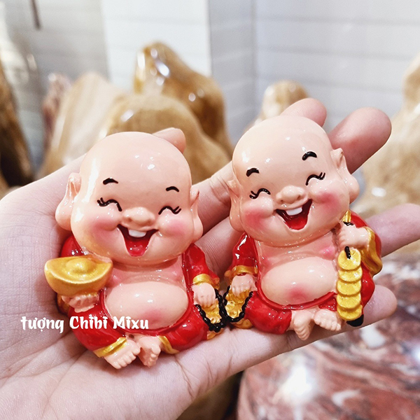 Tượng chibi Phật Di Lặc 6cm may mắn