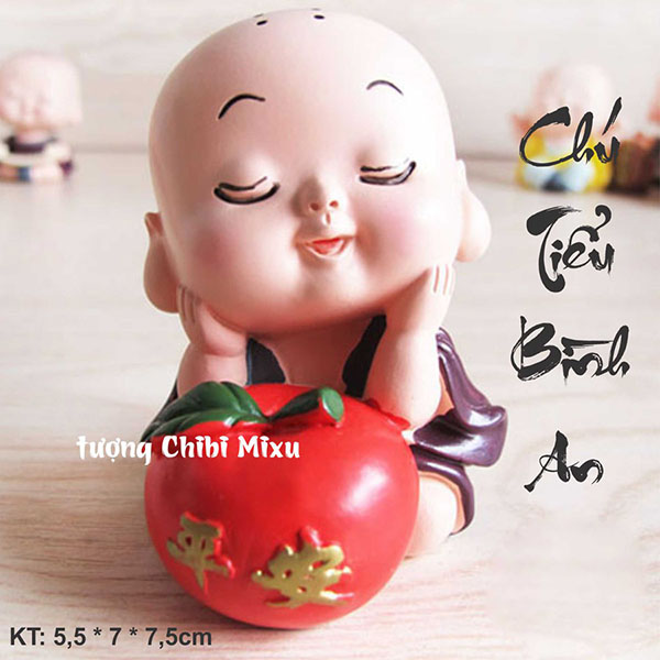 Tượng chibi chú tiểu bình an