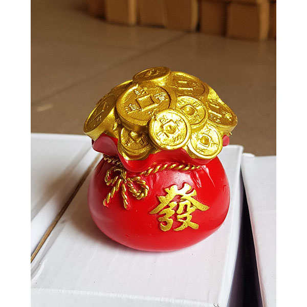 Túi vàng đỏ chữ PHÁT - Phát Tài Phát Lộc 6cm
