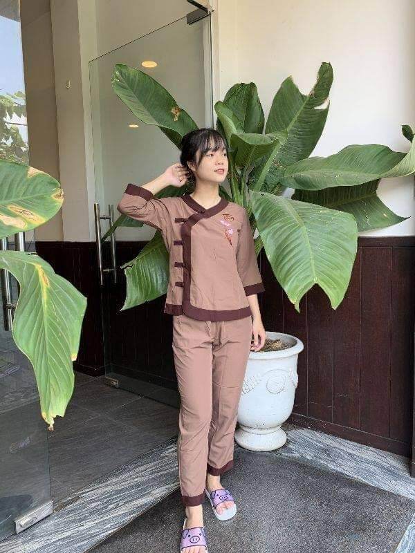 Đồ lam đi chùa tim phối (ca cao)