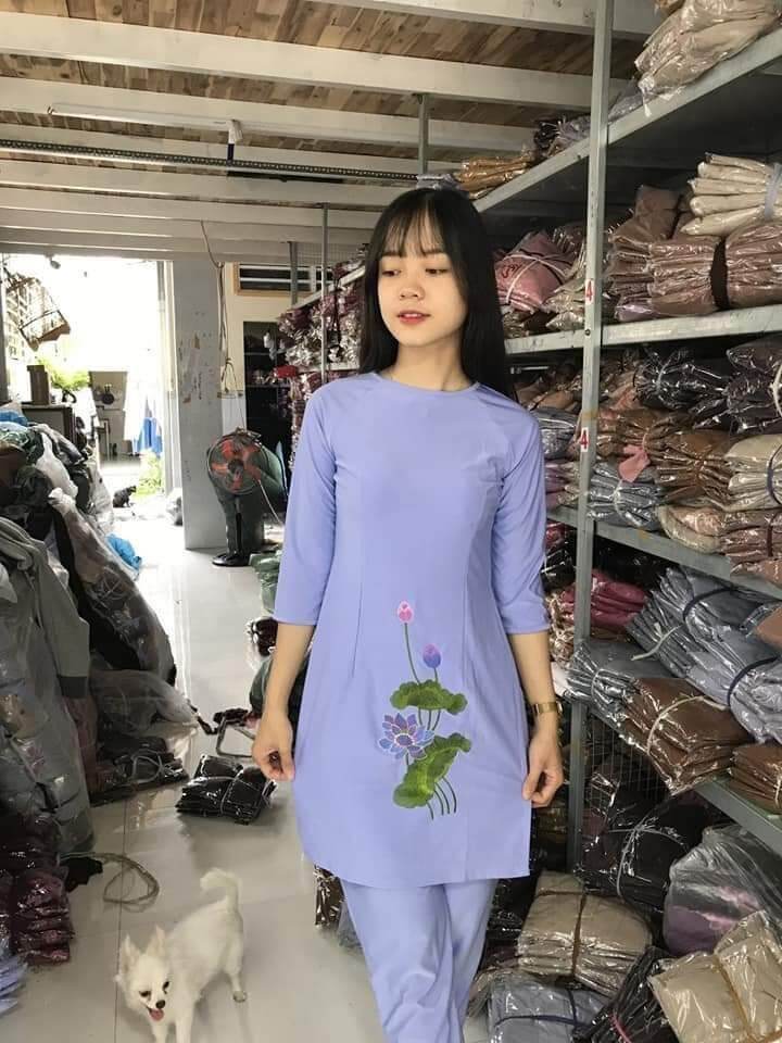 Đồ bộ cắt tân vải thun lạnh (xanh biển)