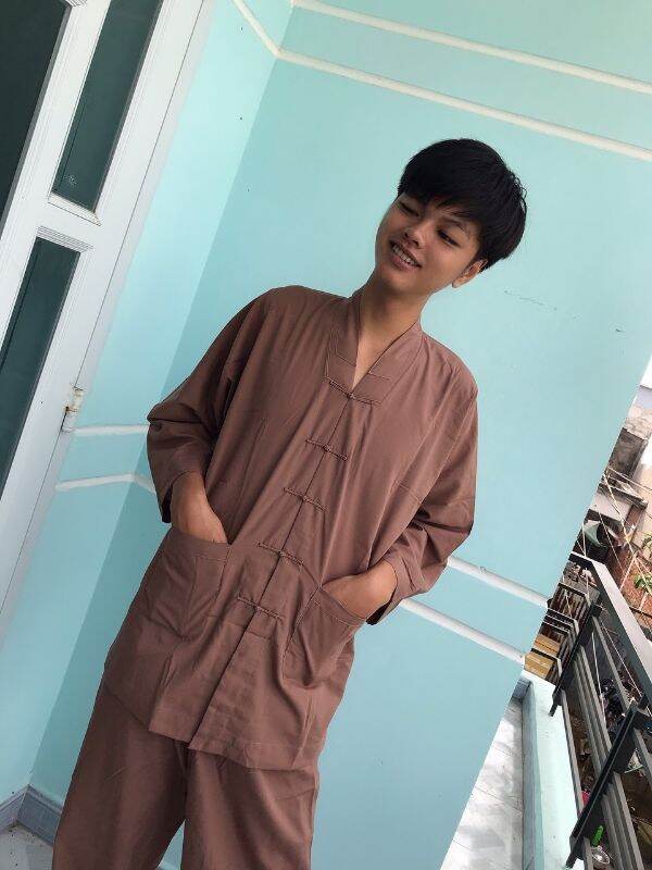 Bộ nam đi chùa cổ la hán (ca cao)