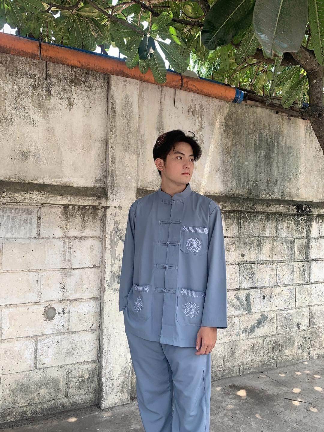 Đồ nam đi chùa kte (xanh lam đậm)