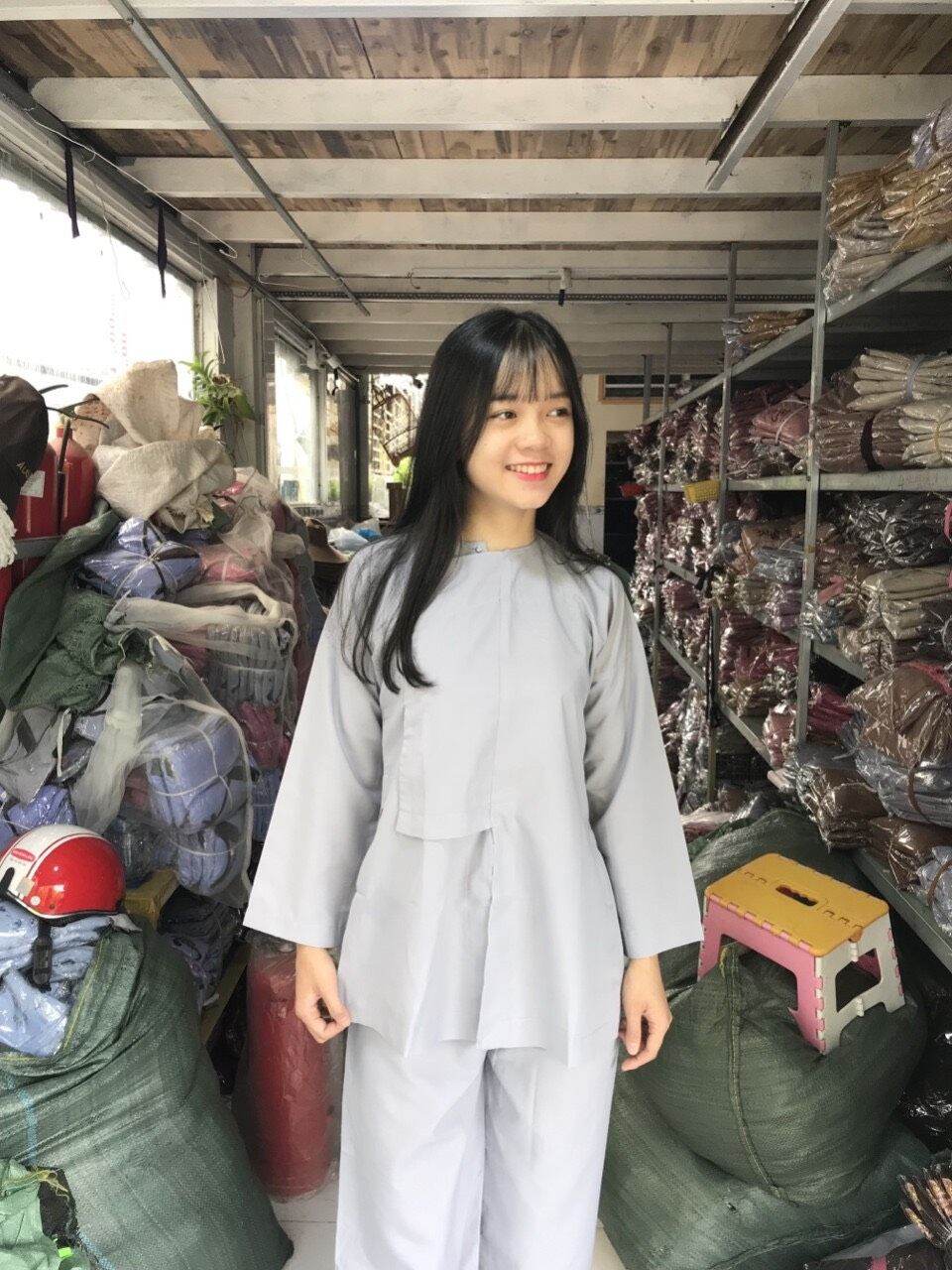 Đồ Phật tử hò nút bóp (lam)