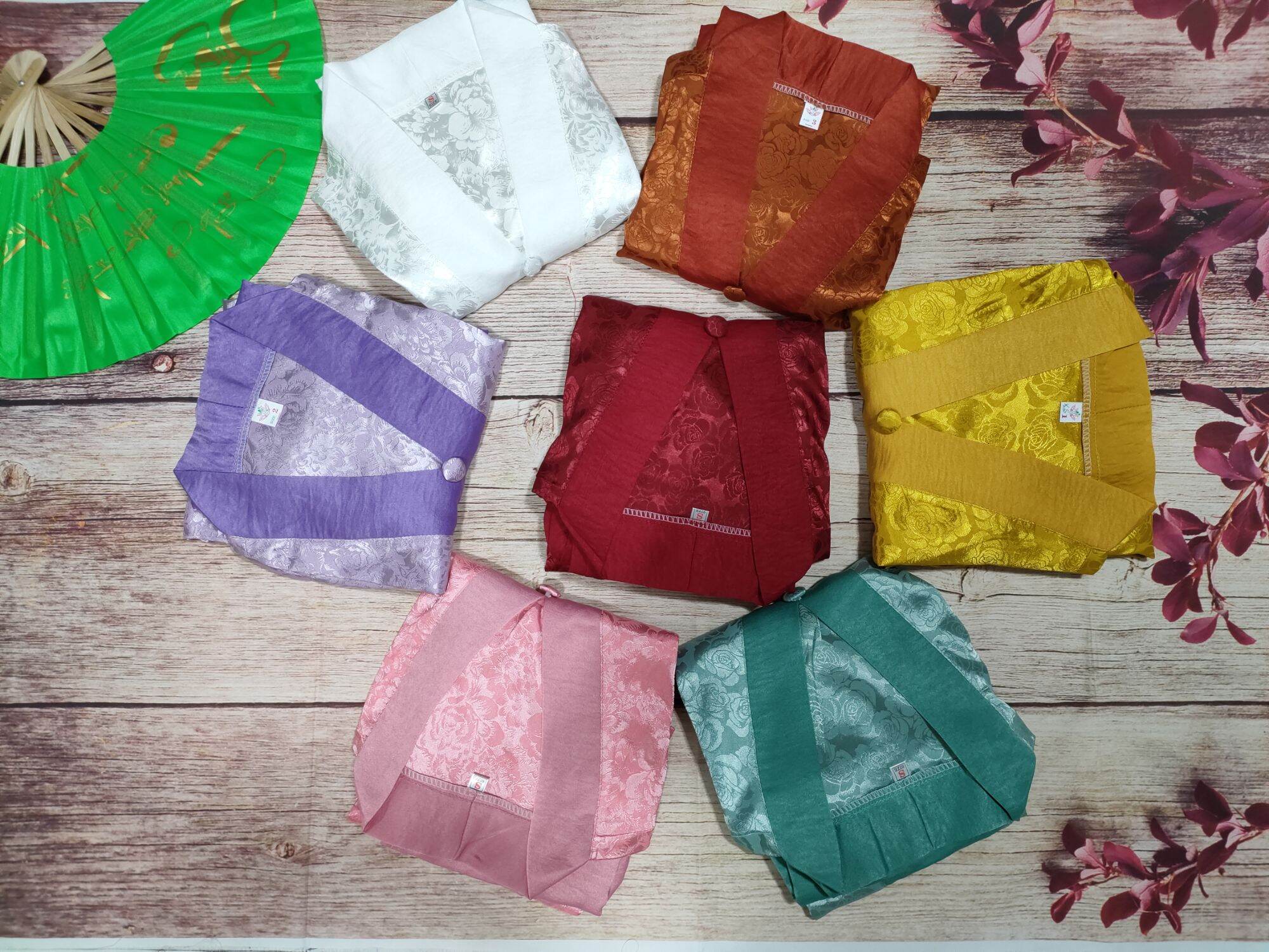 Đồ bộ đi chùa vải gấm cao cấp (đỏ)