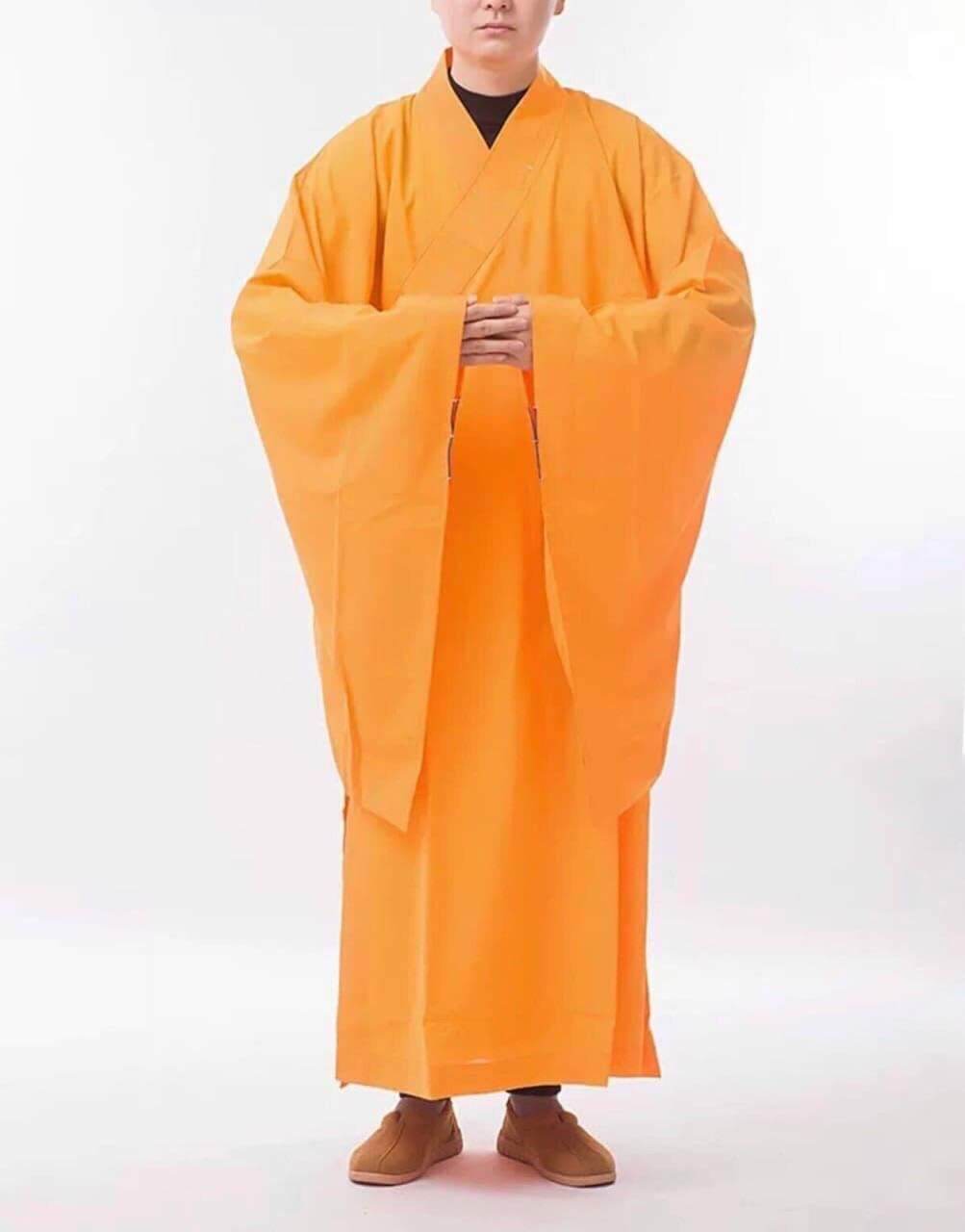 Áo hậu 7 vạt quý thầy vải linen (vàng chanh)