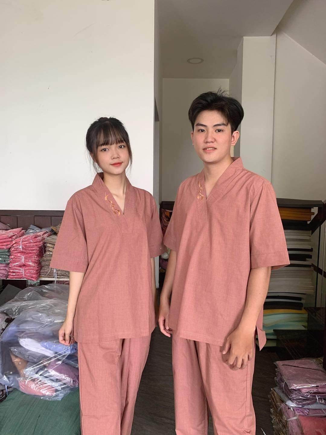 Bộ nam nữ đi chùa đồ đôi bộ nhóm đi chùa mẫu cổ thiền (ca cao tixi)